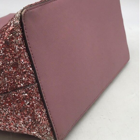 Kate Spade w/ COA  Penny Greta Court Tote Bag Pink Glitter - Picture 5 of 13